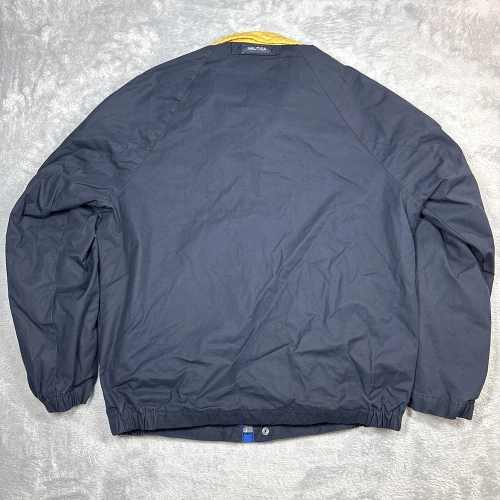 Vintage  Nautica Challenge J-Class Softshell Jacket Men M Blue Embroidered